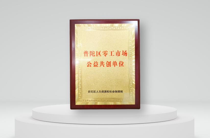 壹定发官网集团被授予“上海普陀区零工市场公益共创单位”，壹定发官网AI促进公共就业服务体系建设
